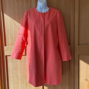 J. Crew Spring Lady Day Coat in Bright Coral